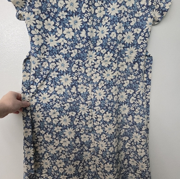 Vtg 90s JR BENTLEY Floral Midi Maxi Dress Sz 9/10 Cottagecore Prairie Homestead - Picture 9 of 12